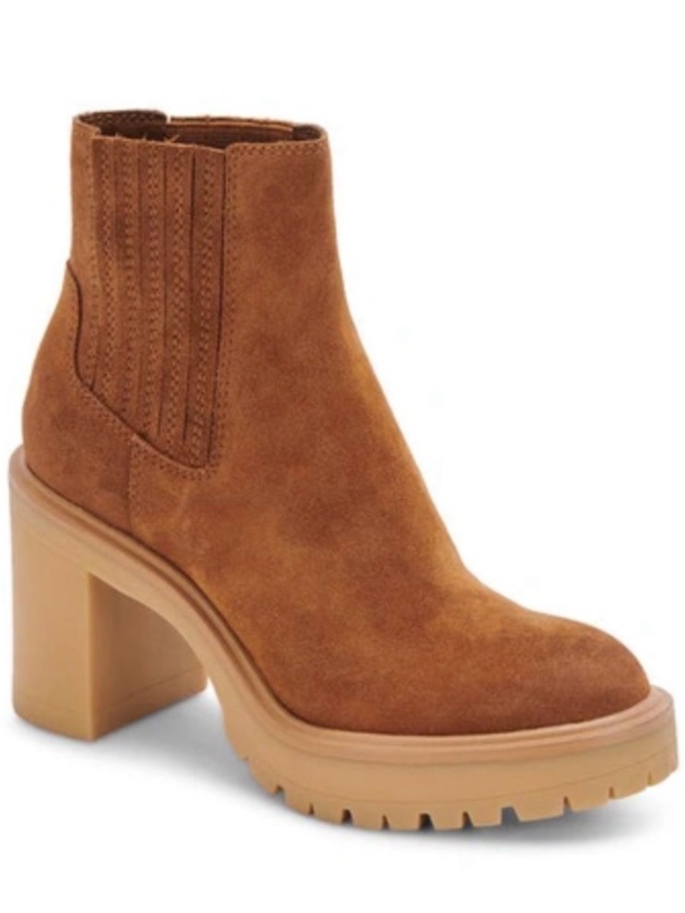 NEW Dolce Vita Caster H2o Platform Ankle High Bootie in Camel